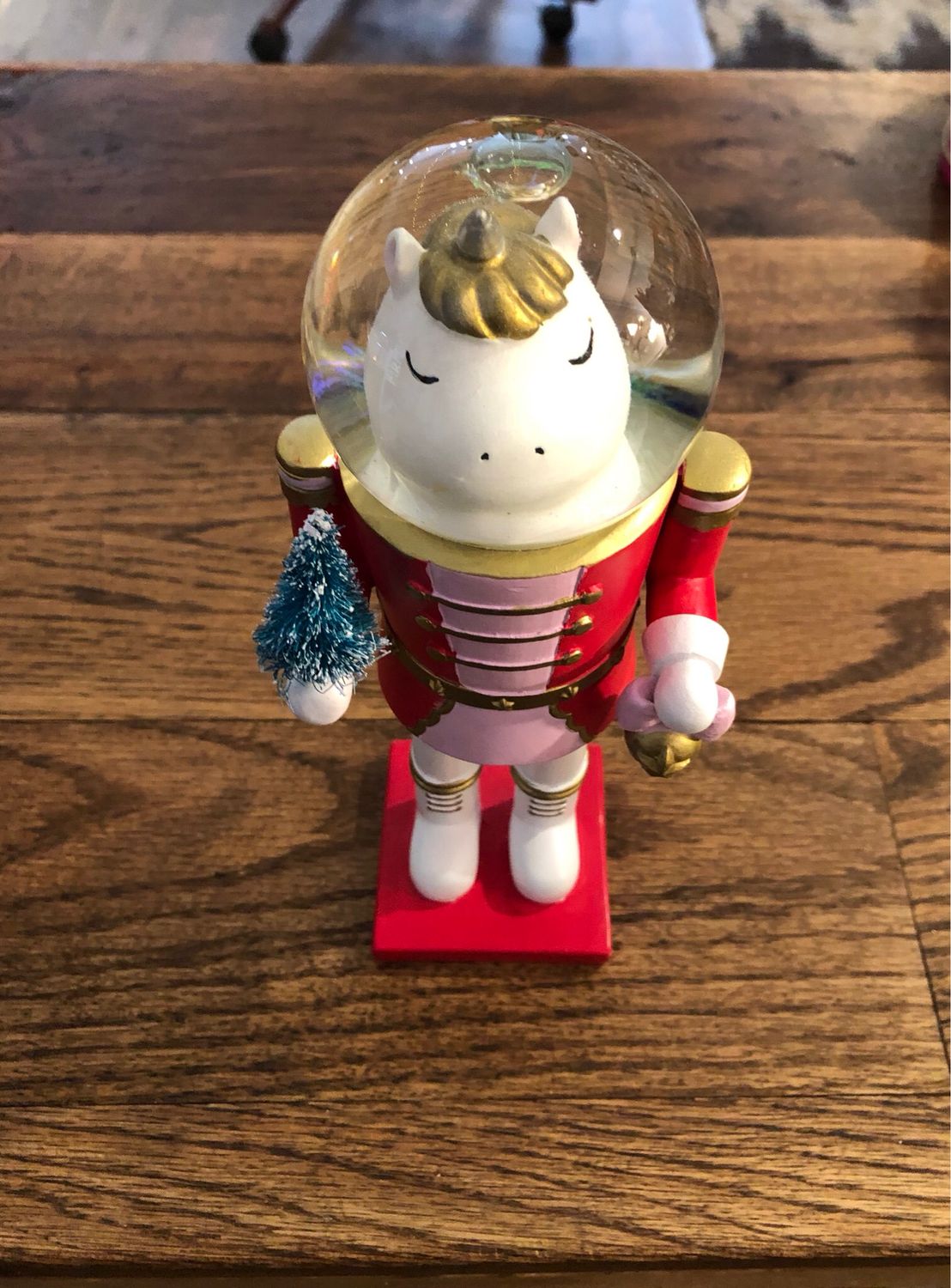 Merri Glow - Unicorn Nutcracker Snow Globe