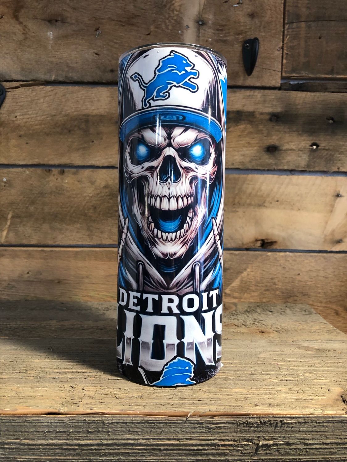 Detroit Lion Skeleton Tumbler