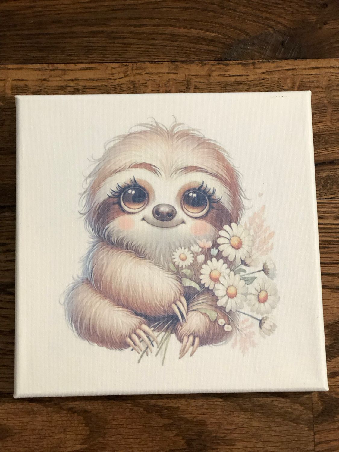 Sloth With Daisies