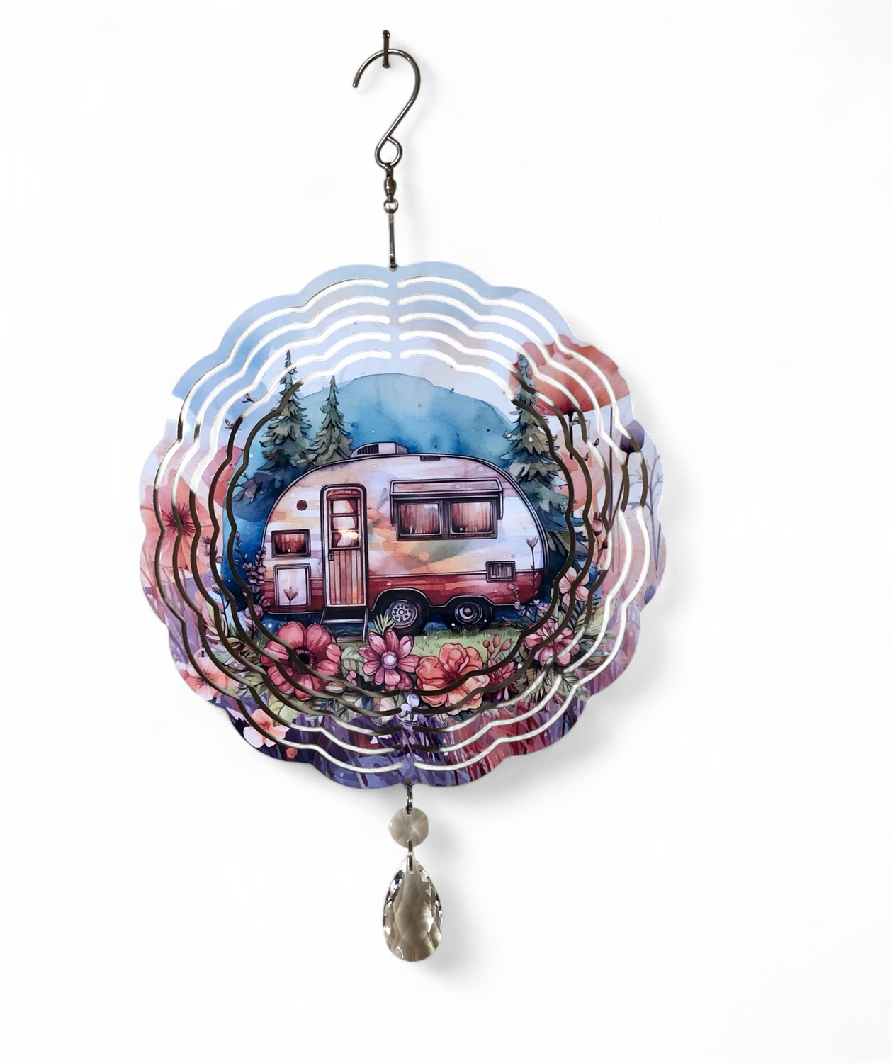 Camper With Pine Trees