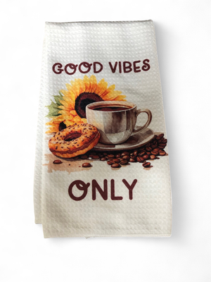 Good Vibes Only - Waffle Kitchen Towel