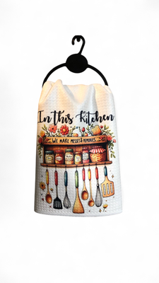 In This Kitchen - Waffle Kitchen Towel