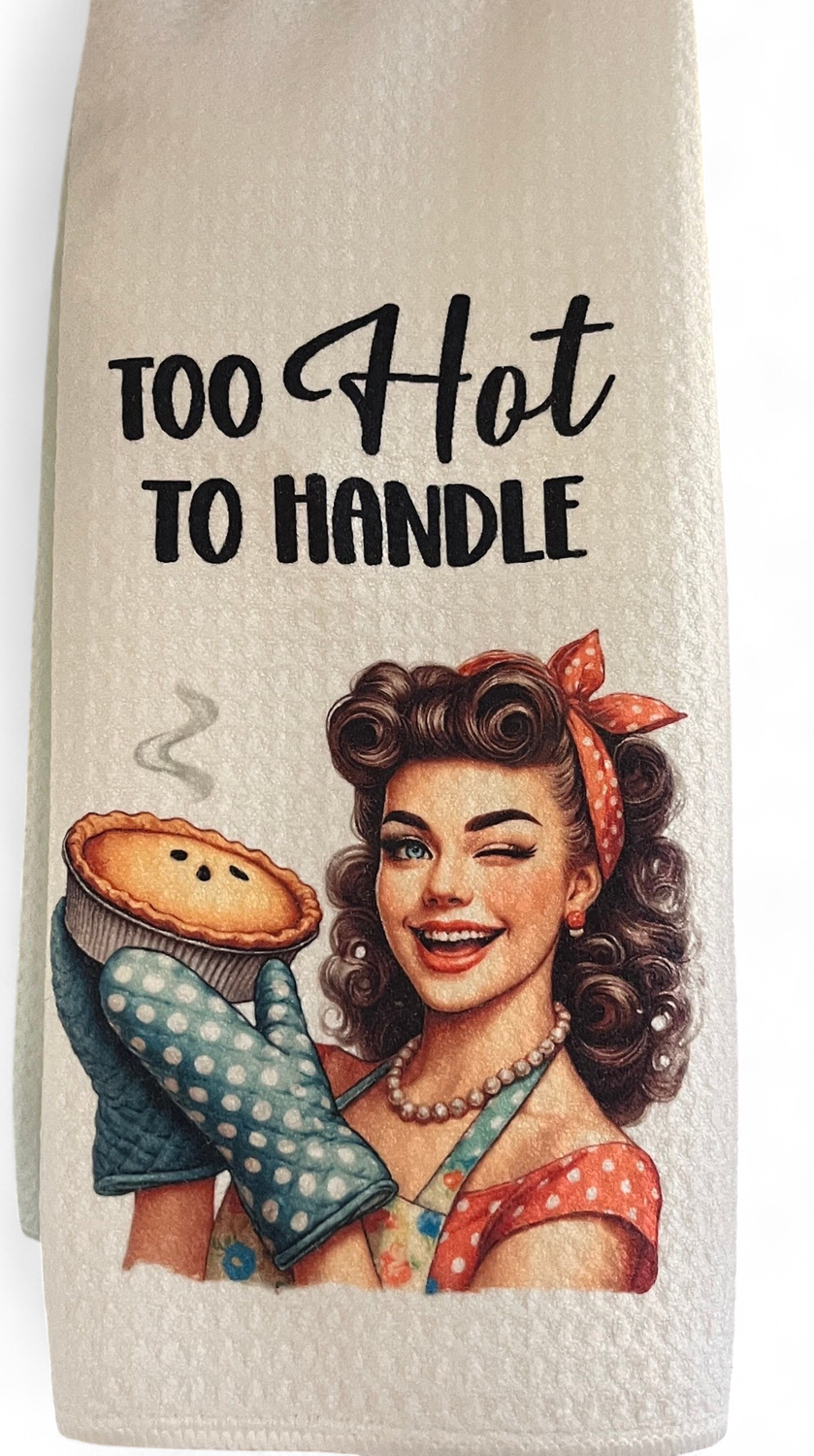 Too Hot - Kitchen Waffle Towel 16&quot; x 24&quot;