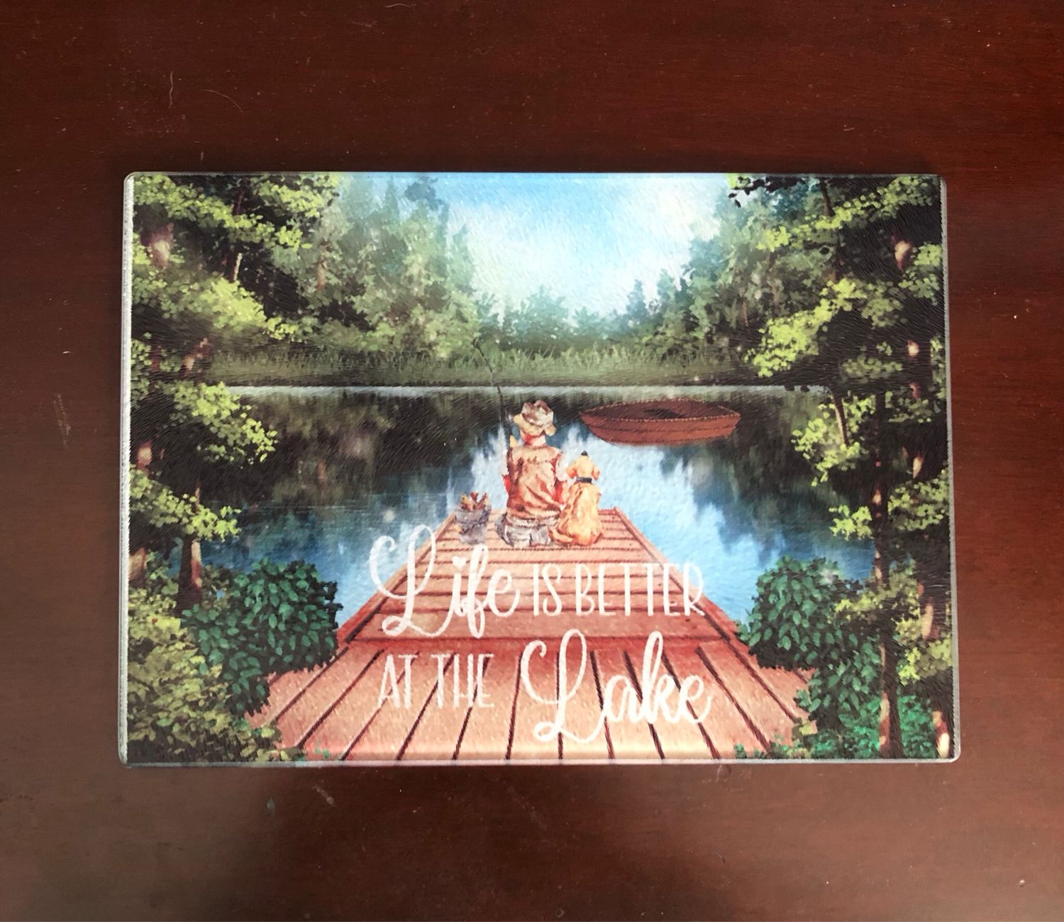 Glass Cutting Board - Life Is Better At The Lake