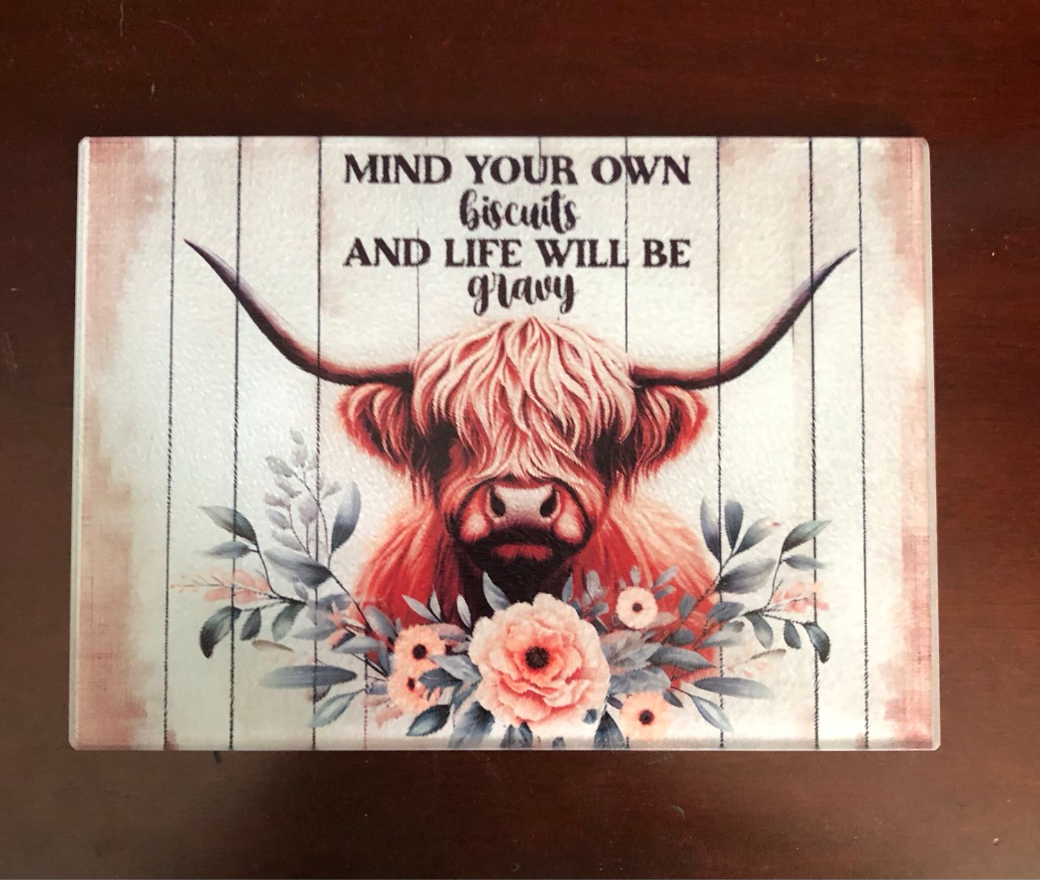 Glass Cutting Board - Mind Your Own Biscuits