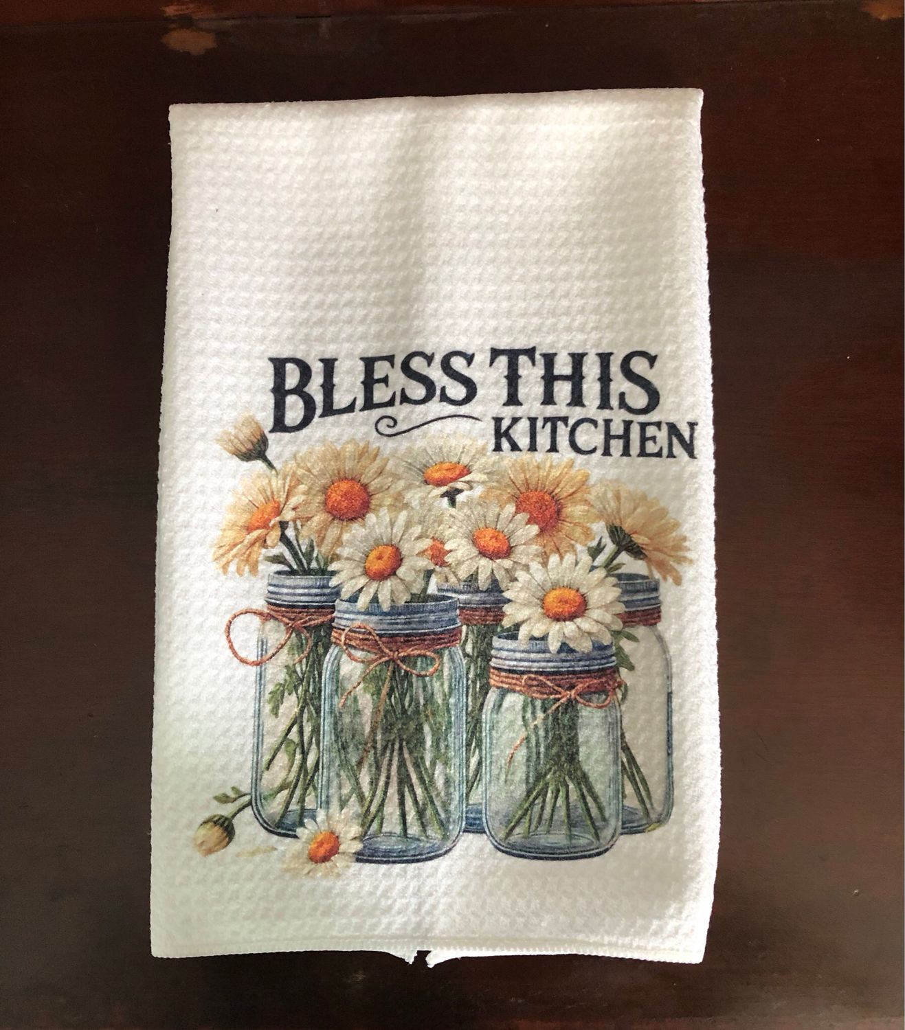 Bless This Kitchen - Waffle Kitchen Towel