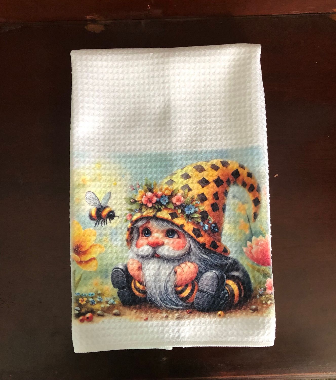 Gnome Bees - Waffle Kitchen Towel