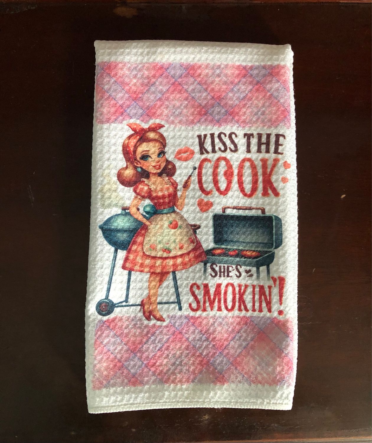 Kiss The Cook - Waffle Kitchen Towel