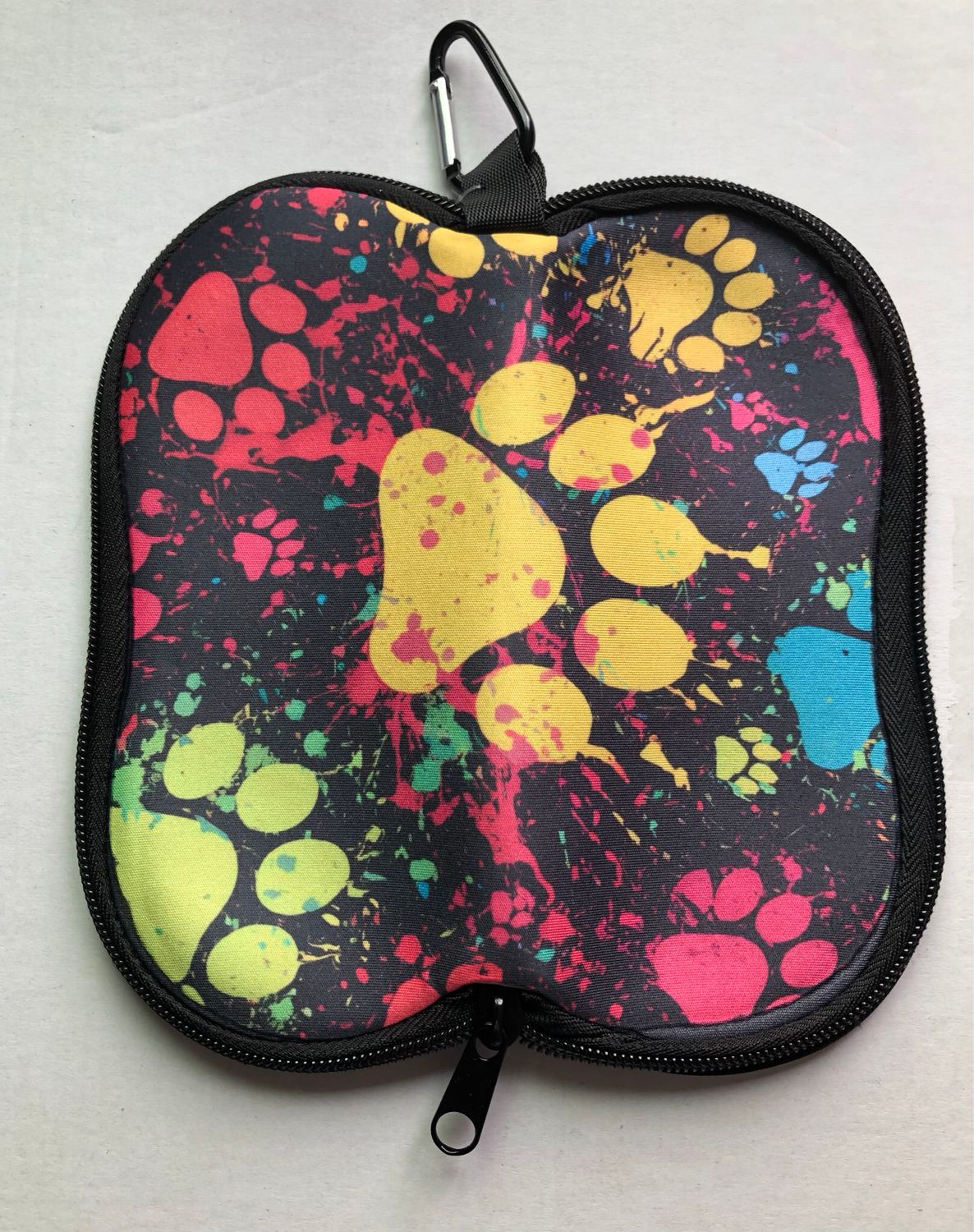 Paw Prints Zip Up Eyeglass Holder