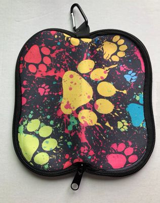 Paw Prints Zip Up Eyeglass Holder