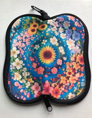 Flowers Zip Up Eyeglass Holder