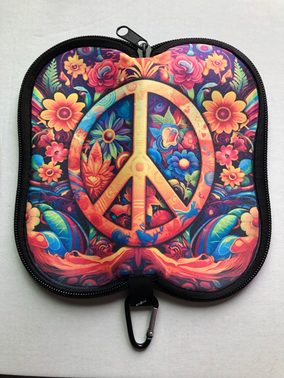 Peace Sign Zip Up Eyeglass Holder