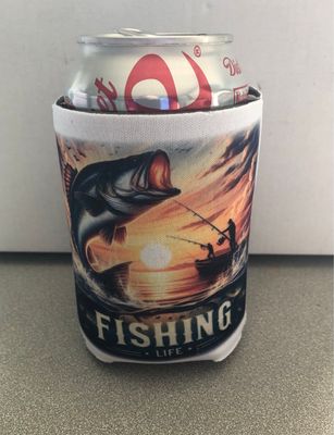 Fishing life 12 oz Koozie