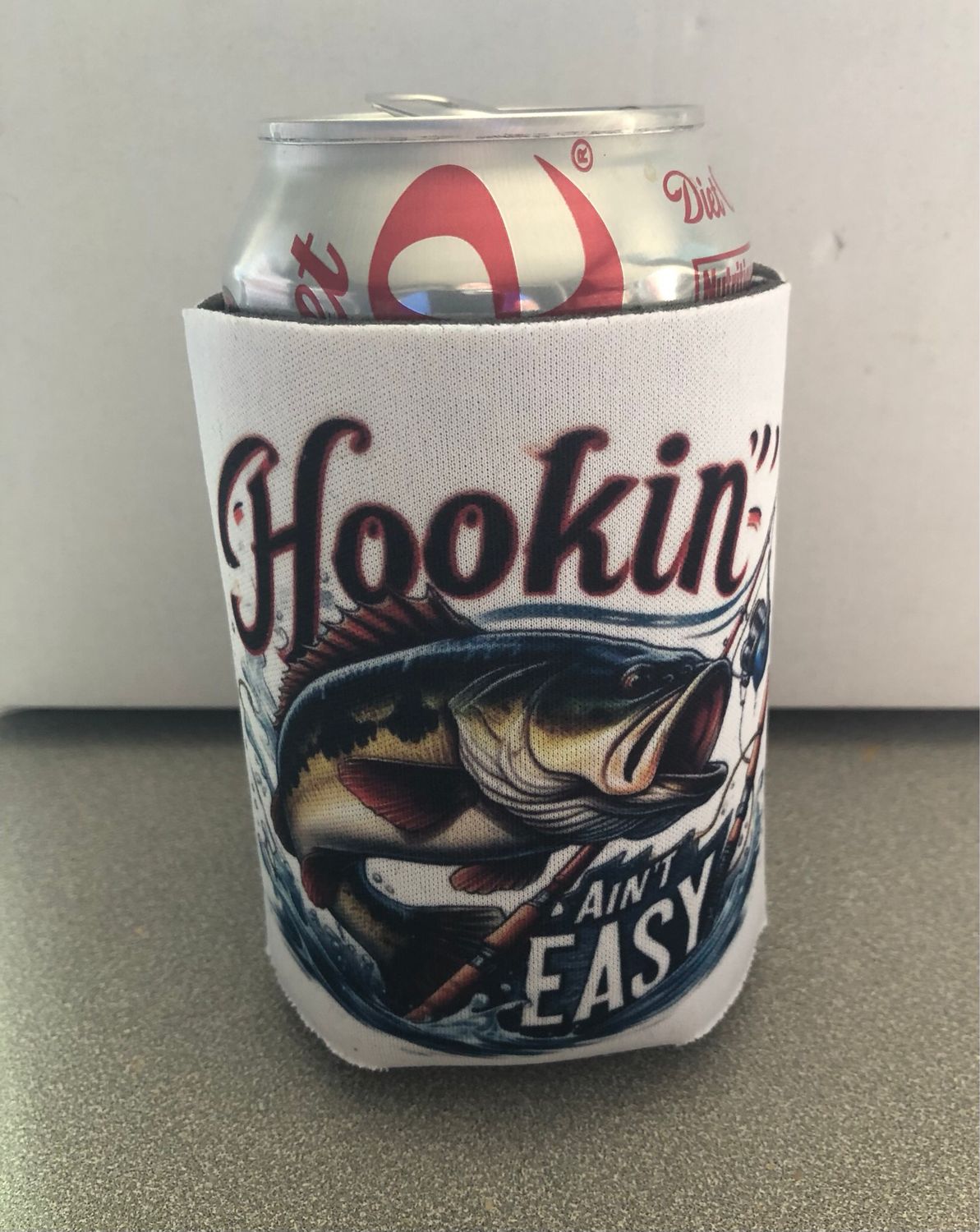 Hooking ain’t easy 12 oz Koozie