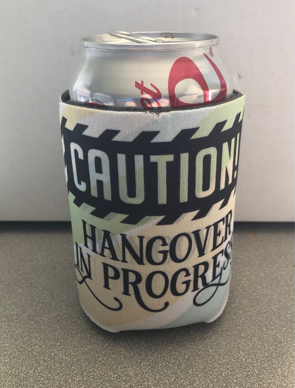 Hangover in process 12 oz Koozie