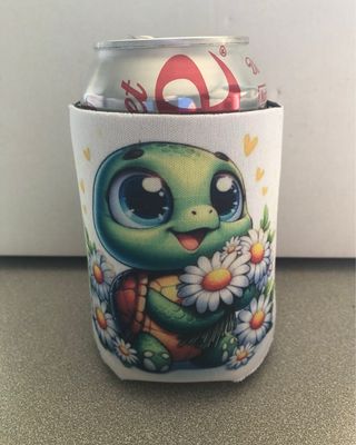 Turtle Daisies 12 oz Koozie