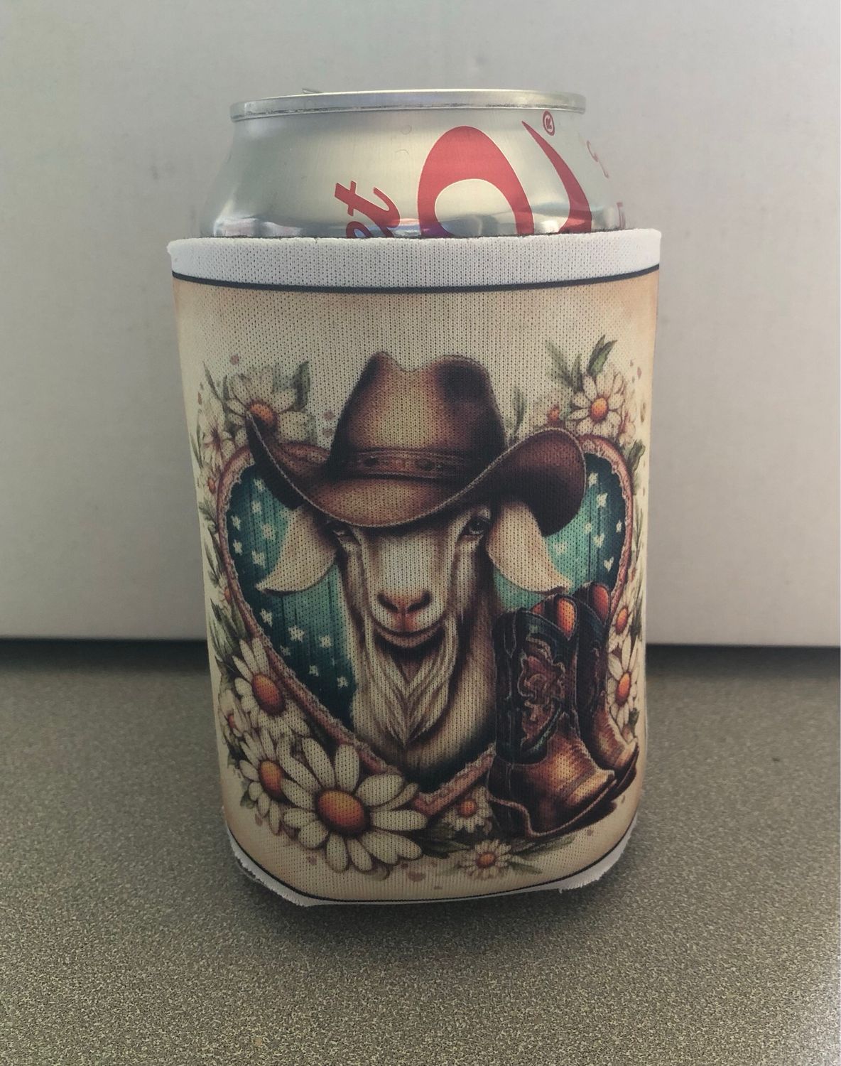 Goat Daisies 12 oz Koozie