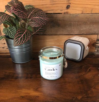 Hawaiian Breeze 10 oz Glass Jar With Rope