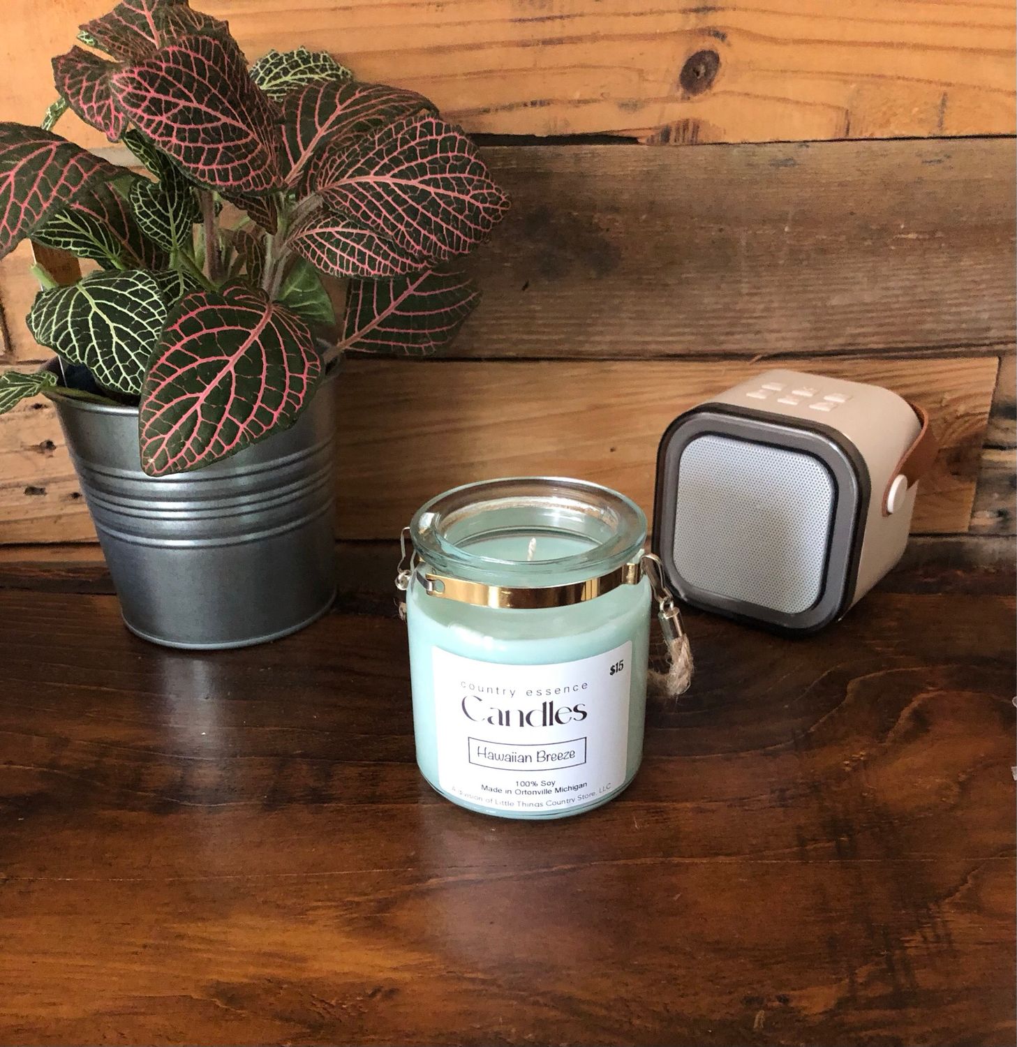 Hawaiian Breeze 10 oz Glass Jar With Rope