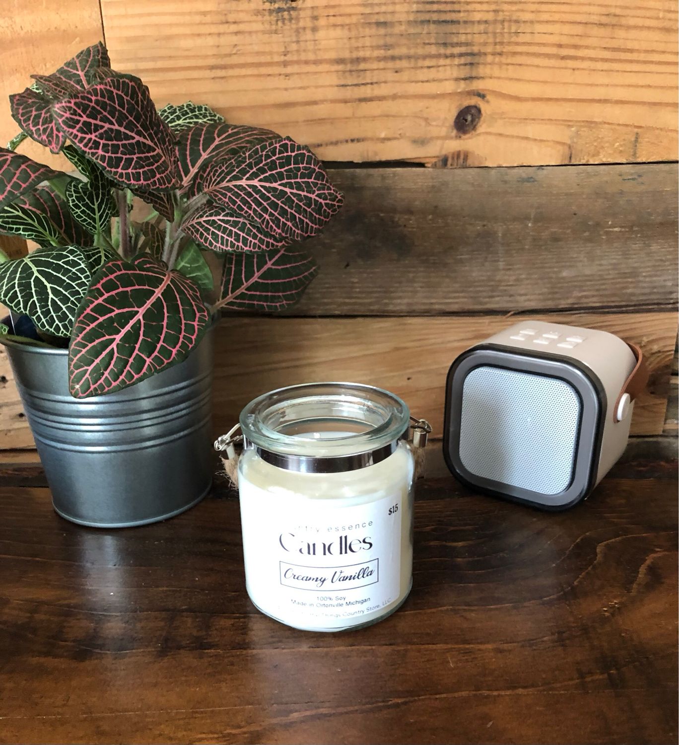 Creamy Vanilla 10 oz Glass Jar With Rope