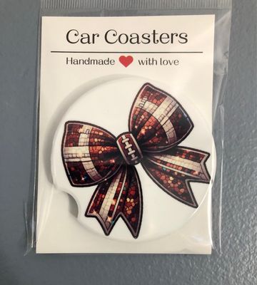 Bow Football Ceramic Car Coaster