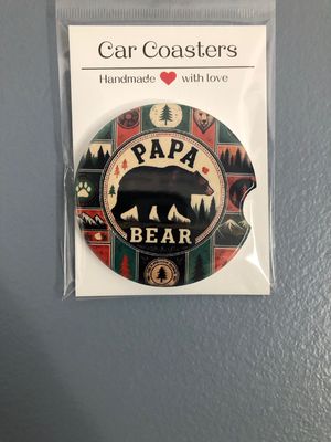 Papa Bear Ceramic Car Coaster