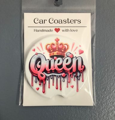 Queen Ceramic Car Coaster