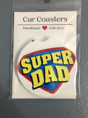 Super Dad Ceramic Car Coaster