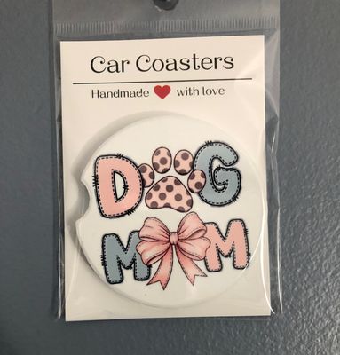 Dog Mom Ceramic Car Coaster