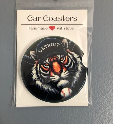 Tigers Ceramic Car Coaster