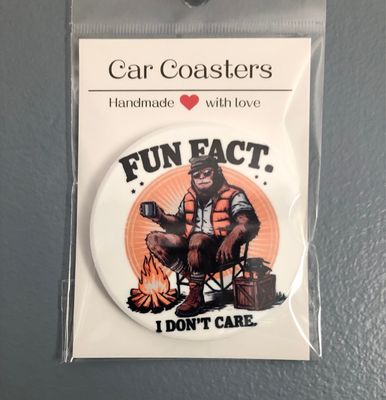 Fun Fact I Don’t Care Ceramic Car Coaster