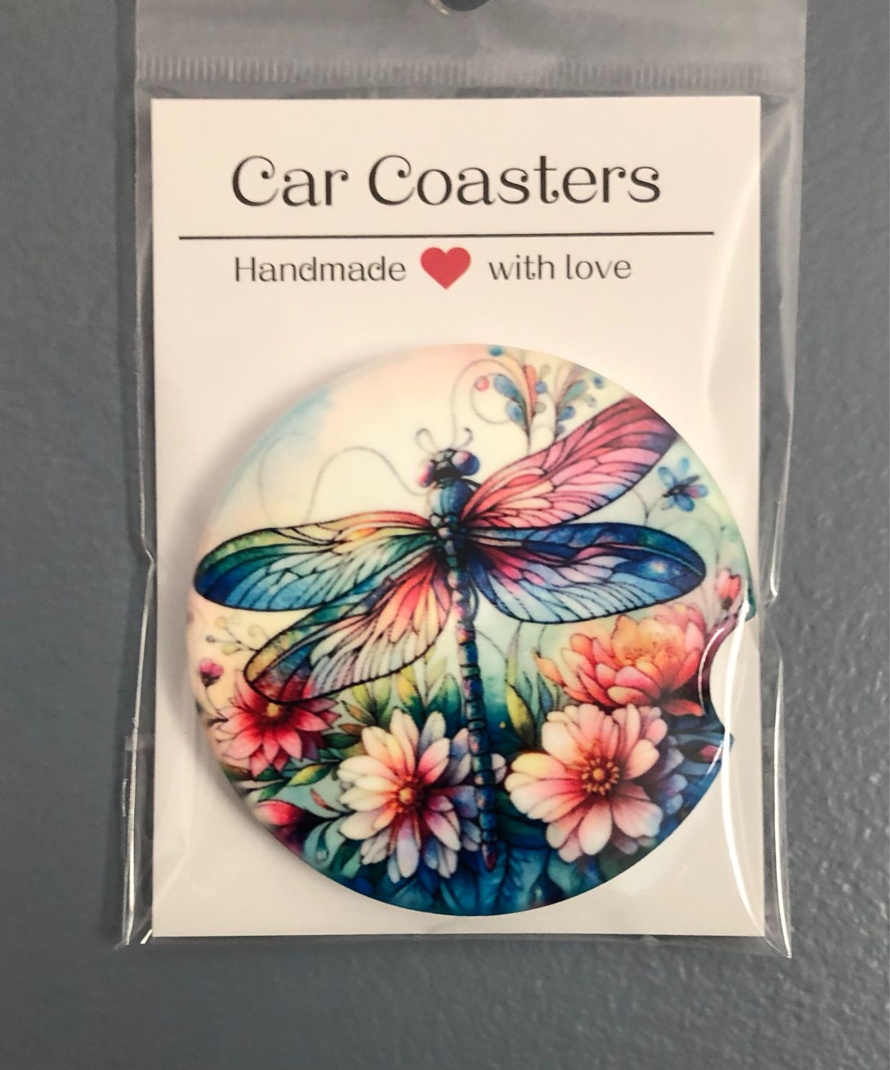 Dragonfly Ceramic Car Coaster
