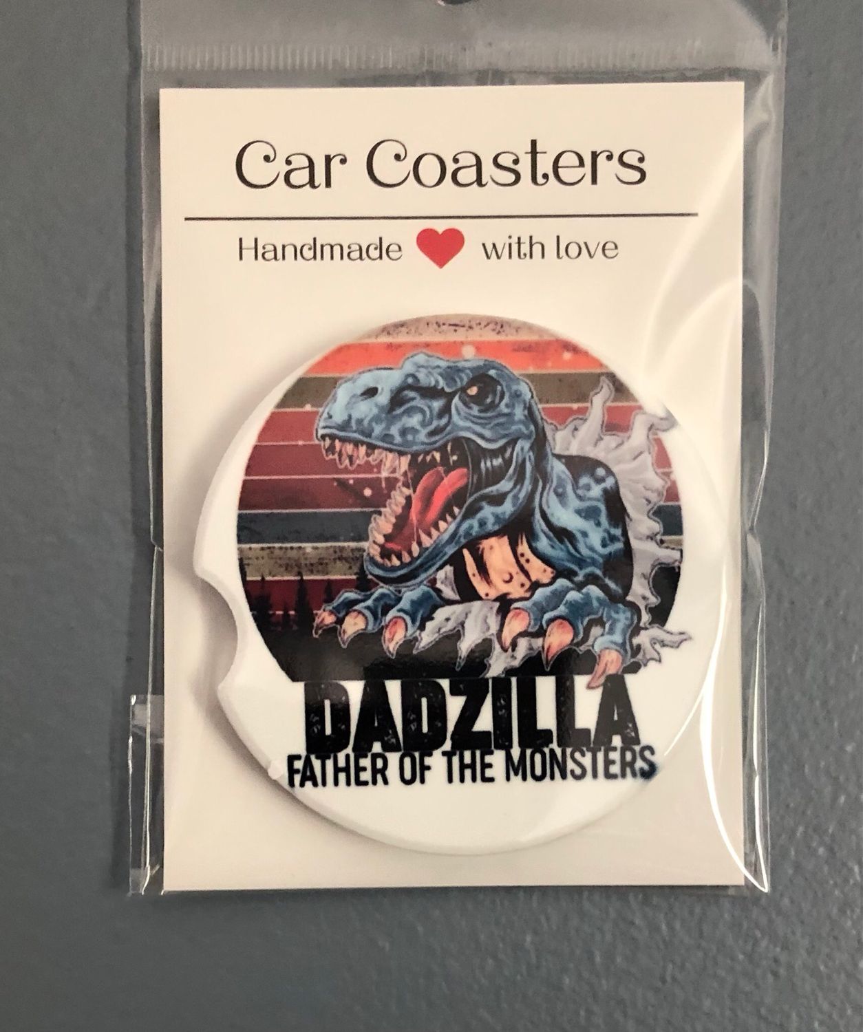 Dadzilla Ceramic Car Coaster