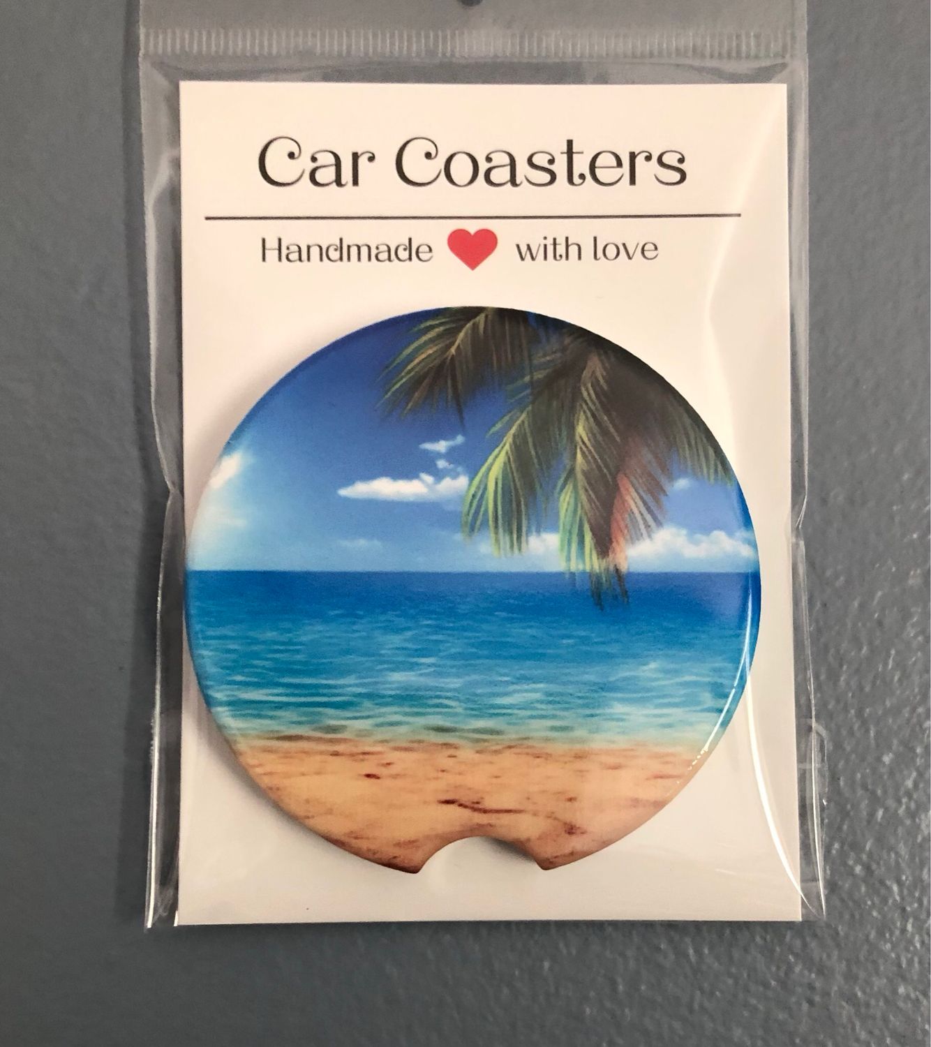 Ocean Beach Ceramic Car Coaster