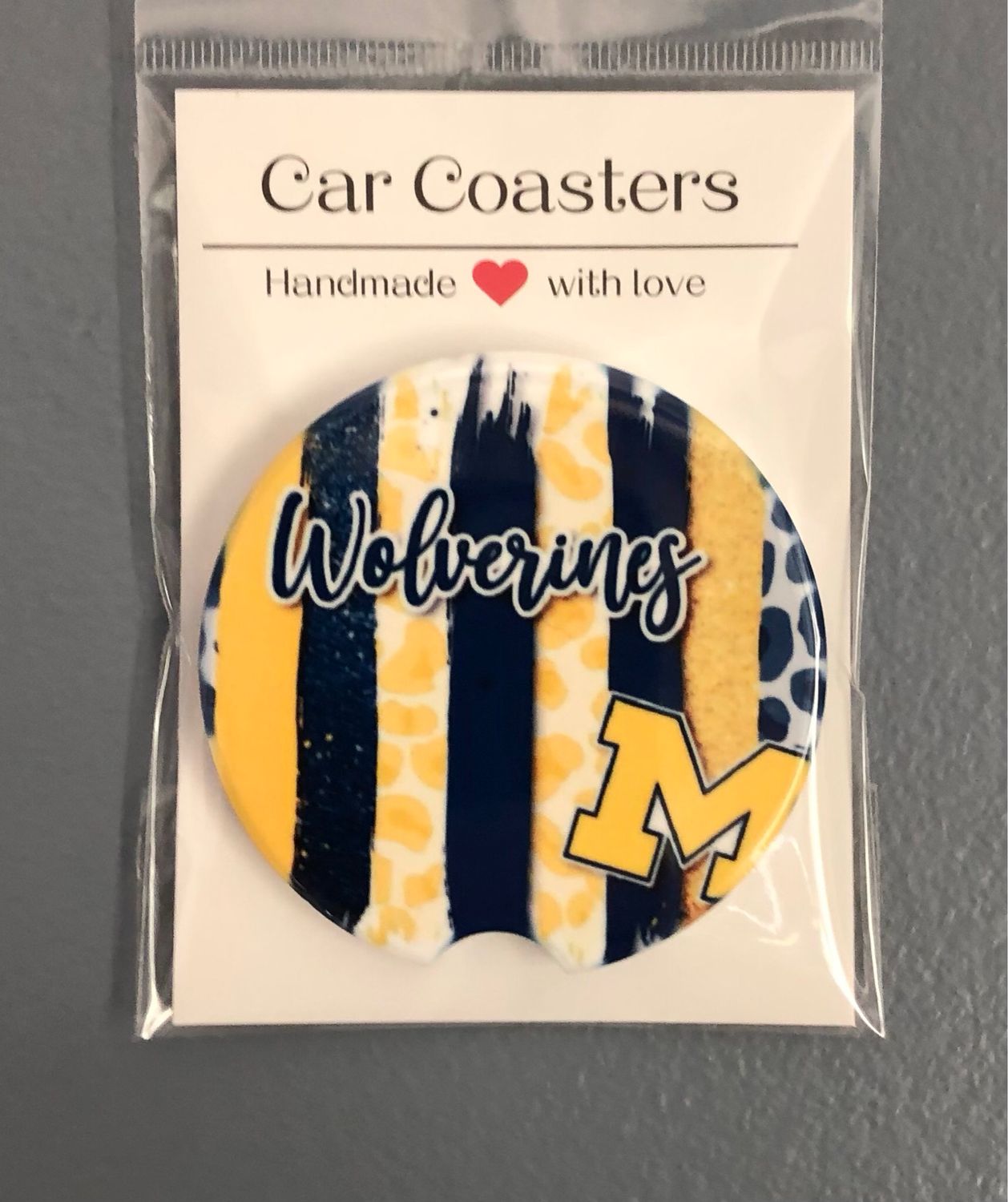Michigan Wolverines Ceramic Car Coaster