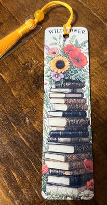 Books and flowers Bookmark