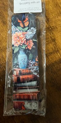 Books and flowers too bookmark