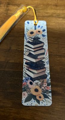 Stack of books bookmark