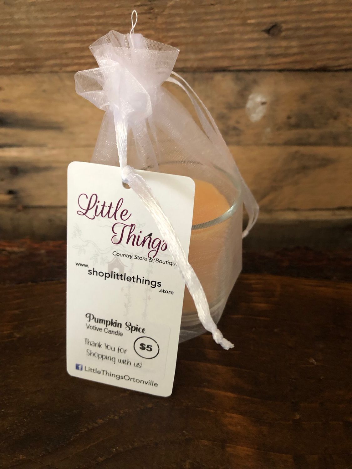 Pumpkin Spice Votive Candle