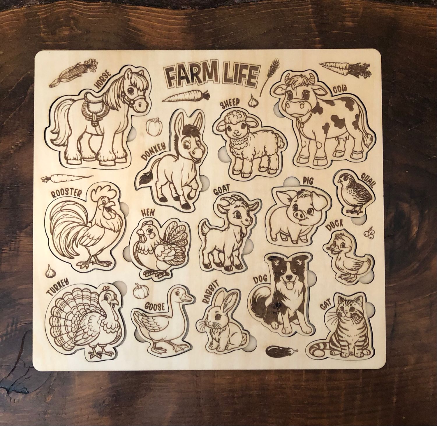 Wood Farm Life Puzzle