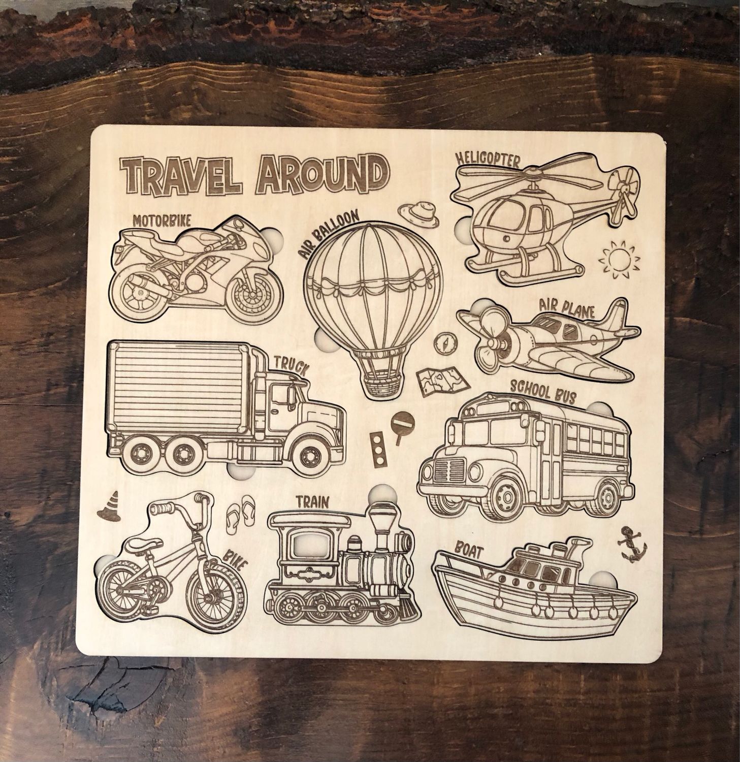 Wood Travel Around Puzzle