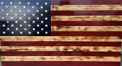 Hand Crafted Wooden Flags