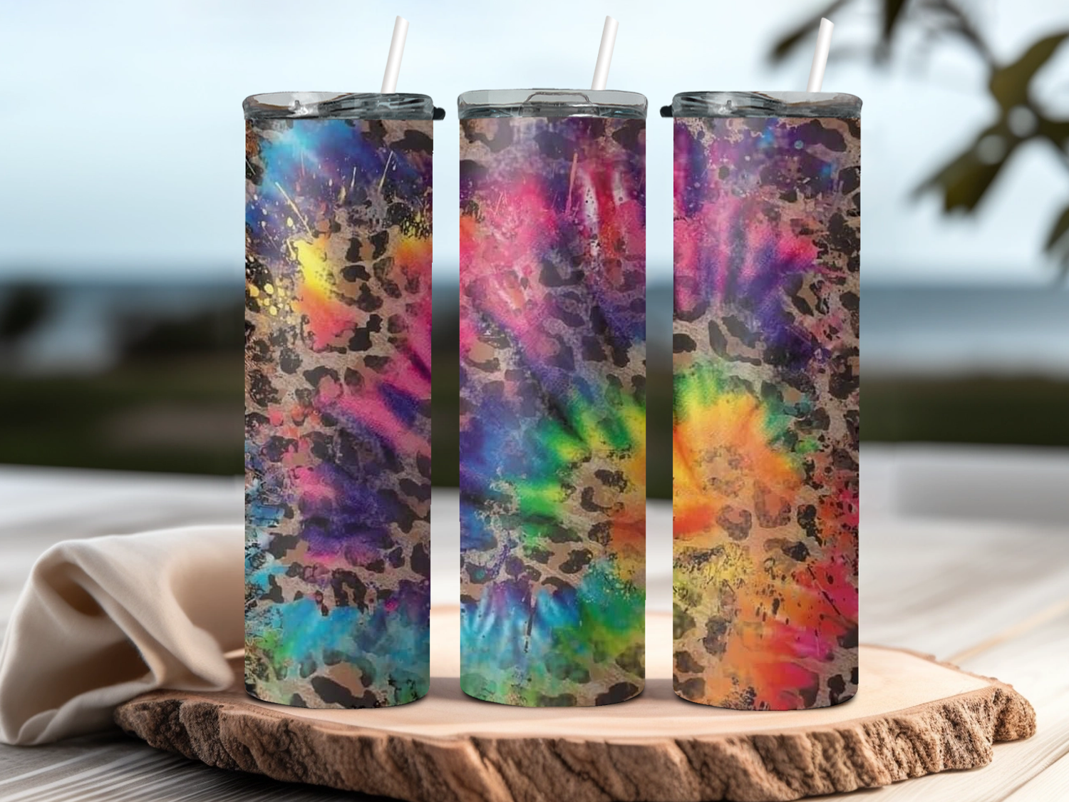 Tie-Dye Leopard Print