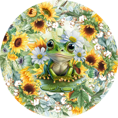 Frog with Sunflowers