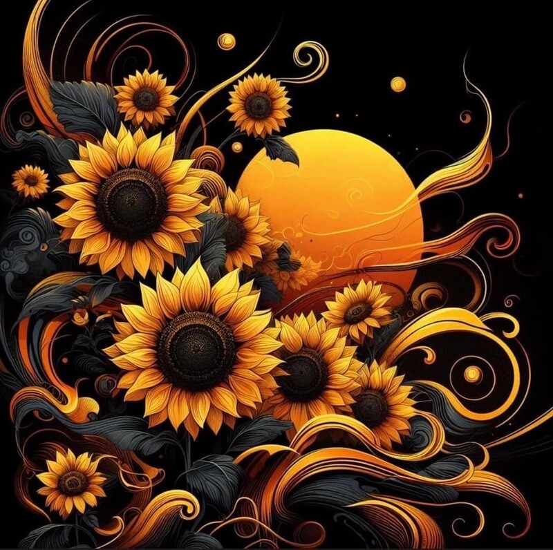 Sunflowers of the Dark