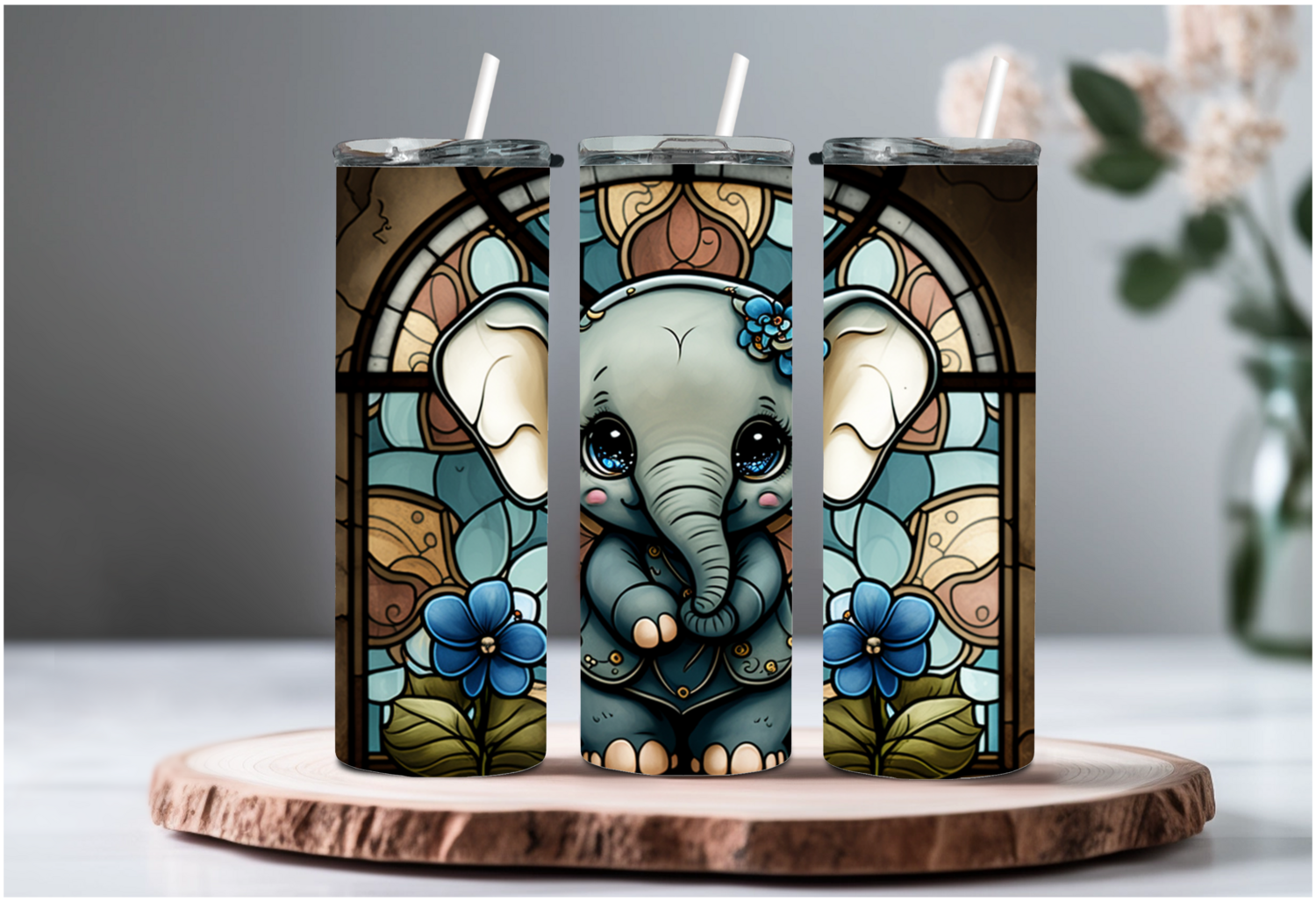 Stained Glass Elephant