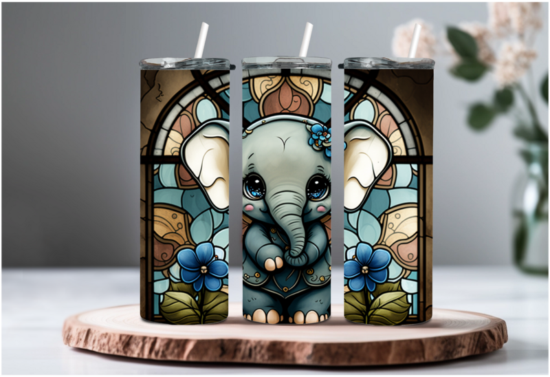 Stained Glass Elephant