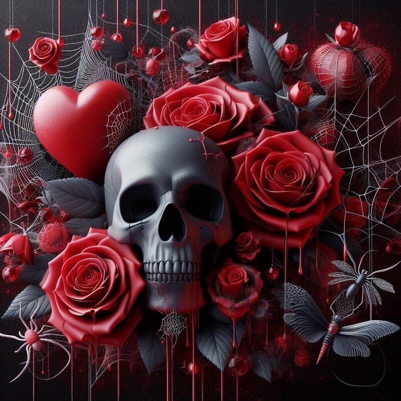 Skull Roses