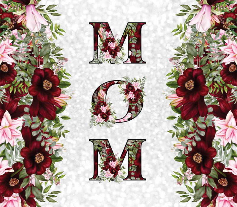 Mom with Red Flowers