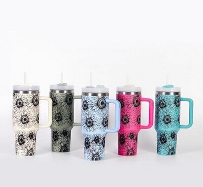 40 Oz Sunflower Tumbler